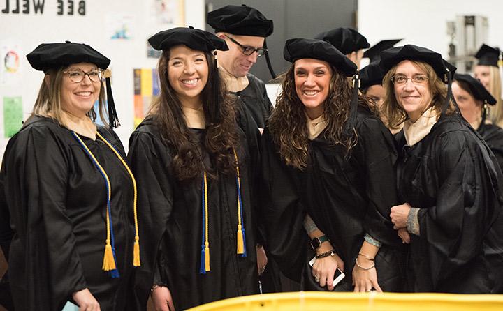 photo of School of Business graduates at commencement